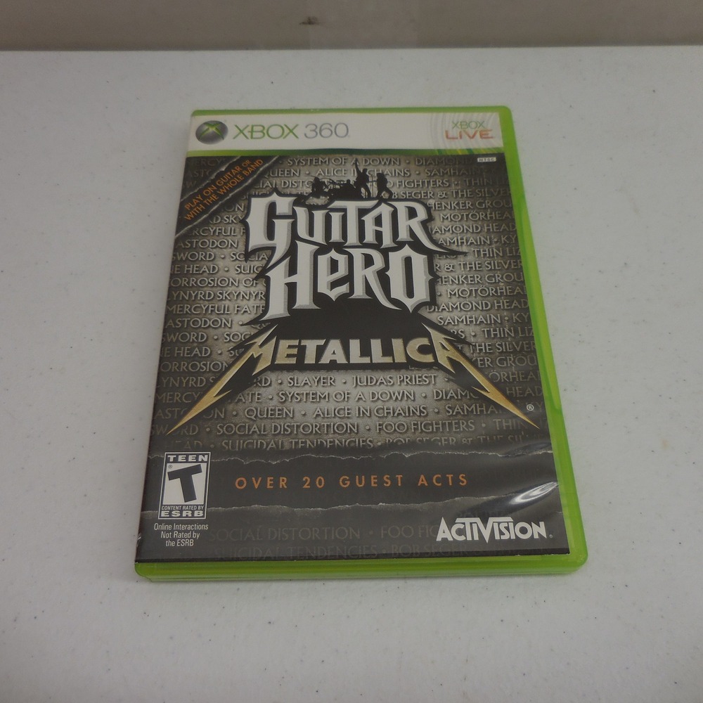 Guitar Hero Metallica Xbox 360 Game Activision 2009 Tested Resurfaced Metal Rock